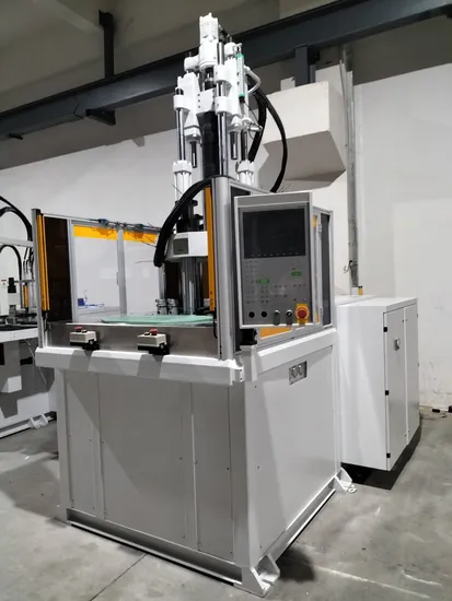Máquina de inyección de caucho de silicona LSR vertical de tipo rotativo (CE/ISO9001)