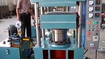  ¡Venta caliente!  Máquina de prensa de vulcanización de caucho con control PLC, máquina de curado de moldeo por compresión con vulcanizador de prensa con CE/ISO9001